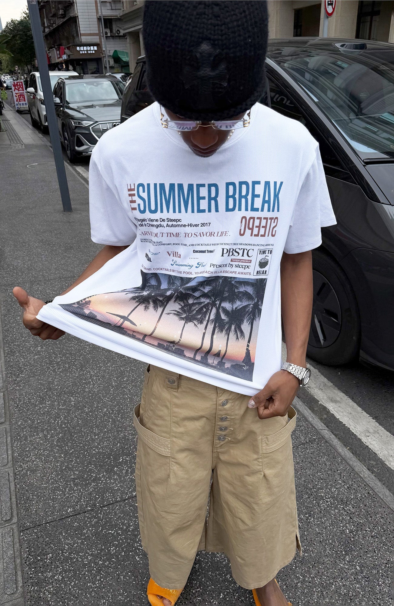 STEEPC Sunset Beach Graphic Tee-T Shirt-S-Free Shipping Leatheretro