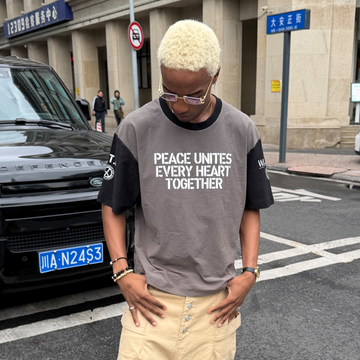 STEEPC Contrast Spliced Slogan T-Shirt-T Shirt-S (1)-Free Shipping Leatheretro