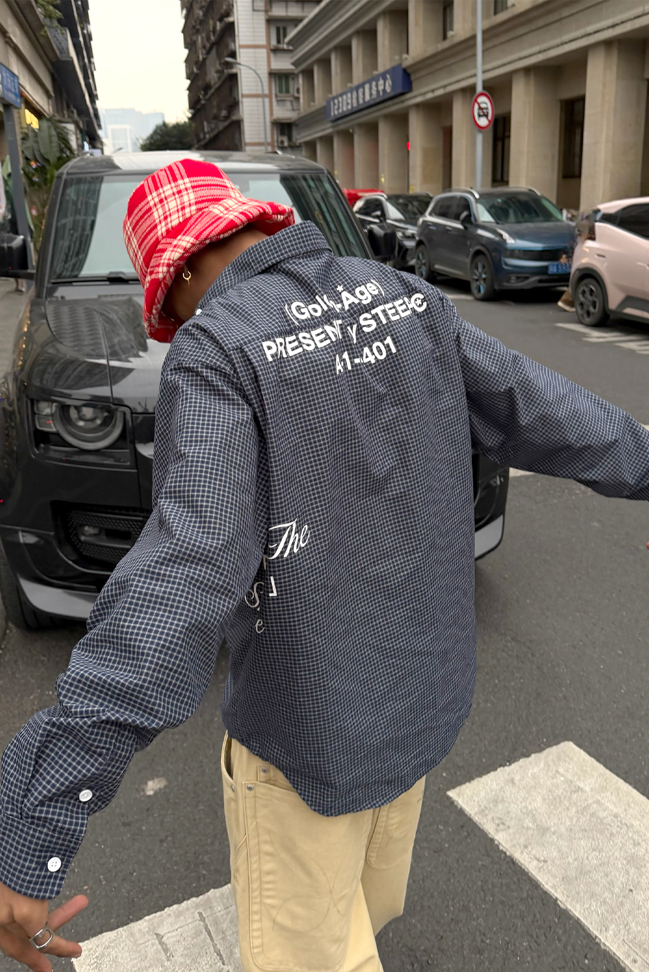 STEEPC Slogan Graphic Check Overshirt-Shirt-S (1)-Free Shipping Leatheretro