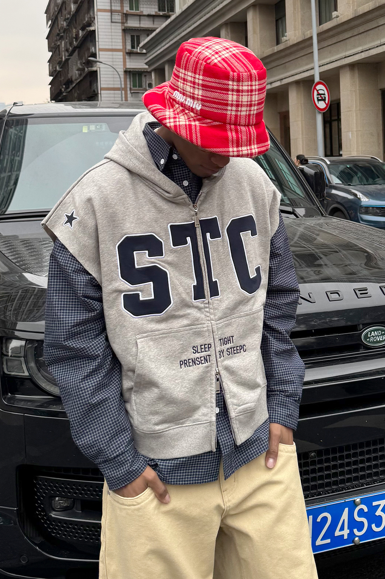 STEEPC Slogan Graphic Check Overshirt-Shirt-S (1)-Free Shipping Leatheretro