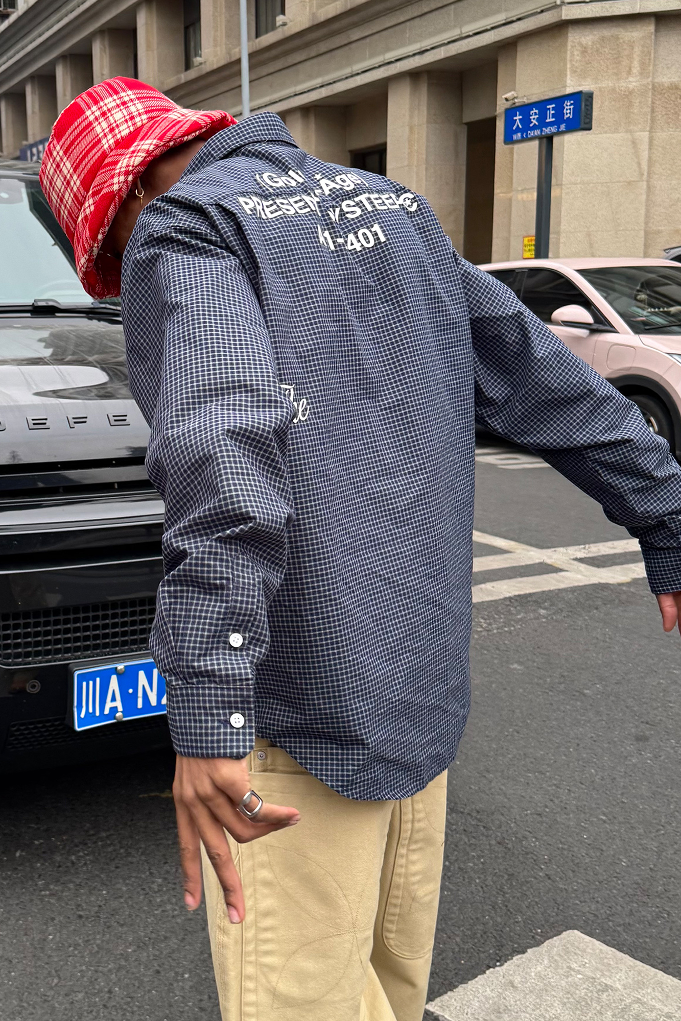 STEEPC Slogan Graphic Check Overshirt-Shirt-S (1)-Free Shipping Leatheretro