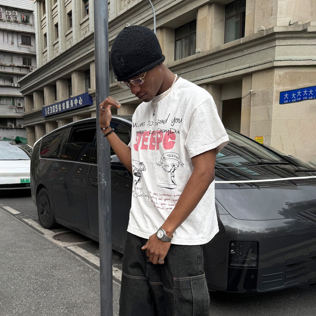 STEEPC Graffiti Sketch Graphic Tee-T Shirt-S-Free Shipping Leatheretro