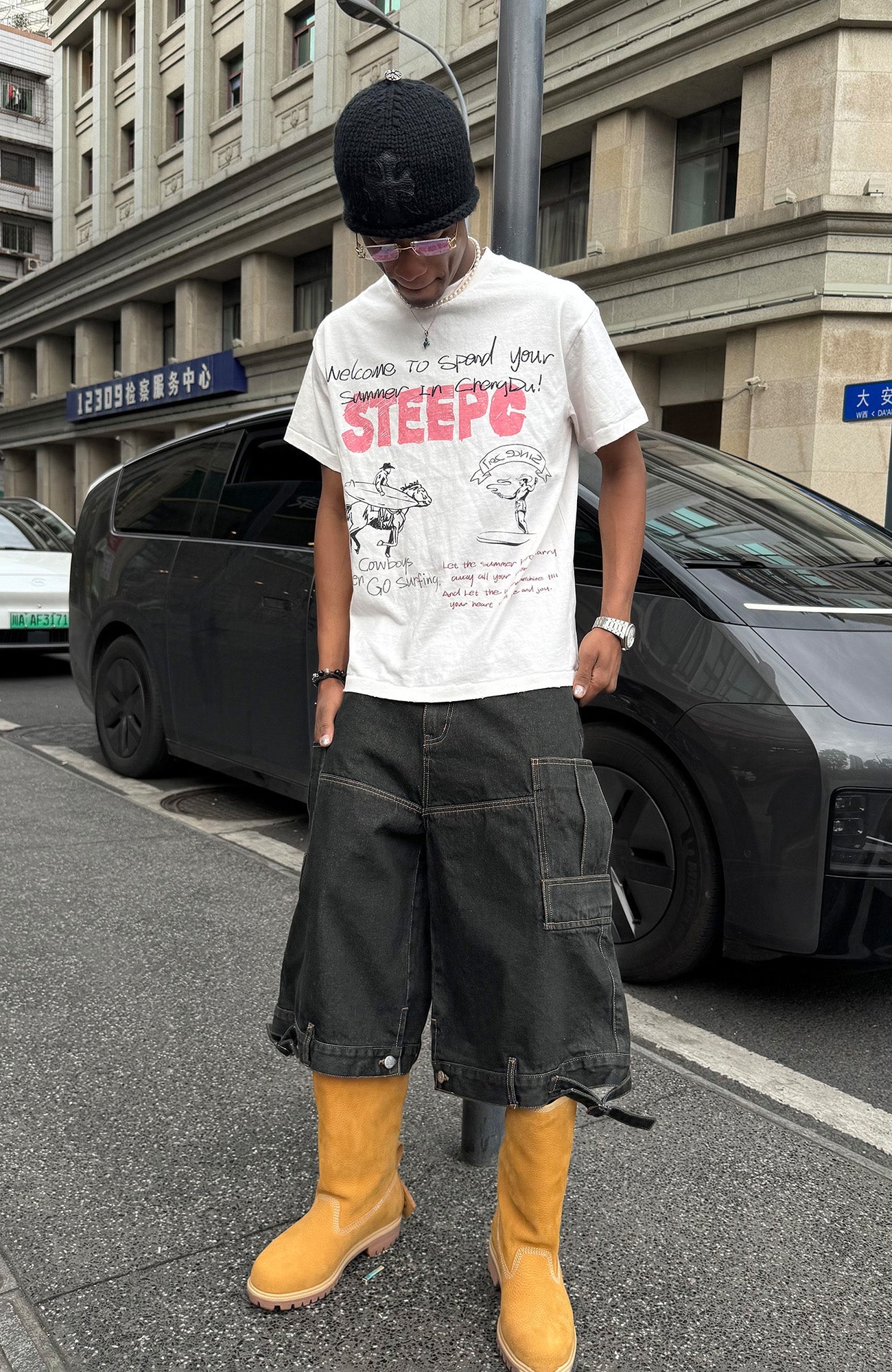 STEEPC Graffiti Sketch Graphic Tee-T Shirt-S-Free Shipping Leatheretro