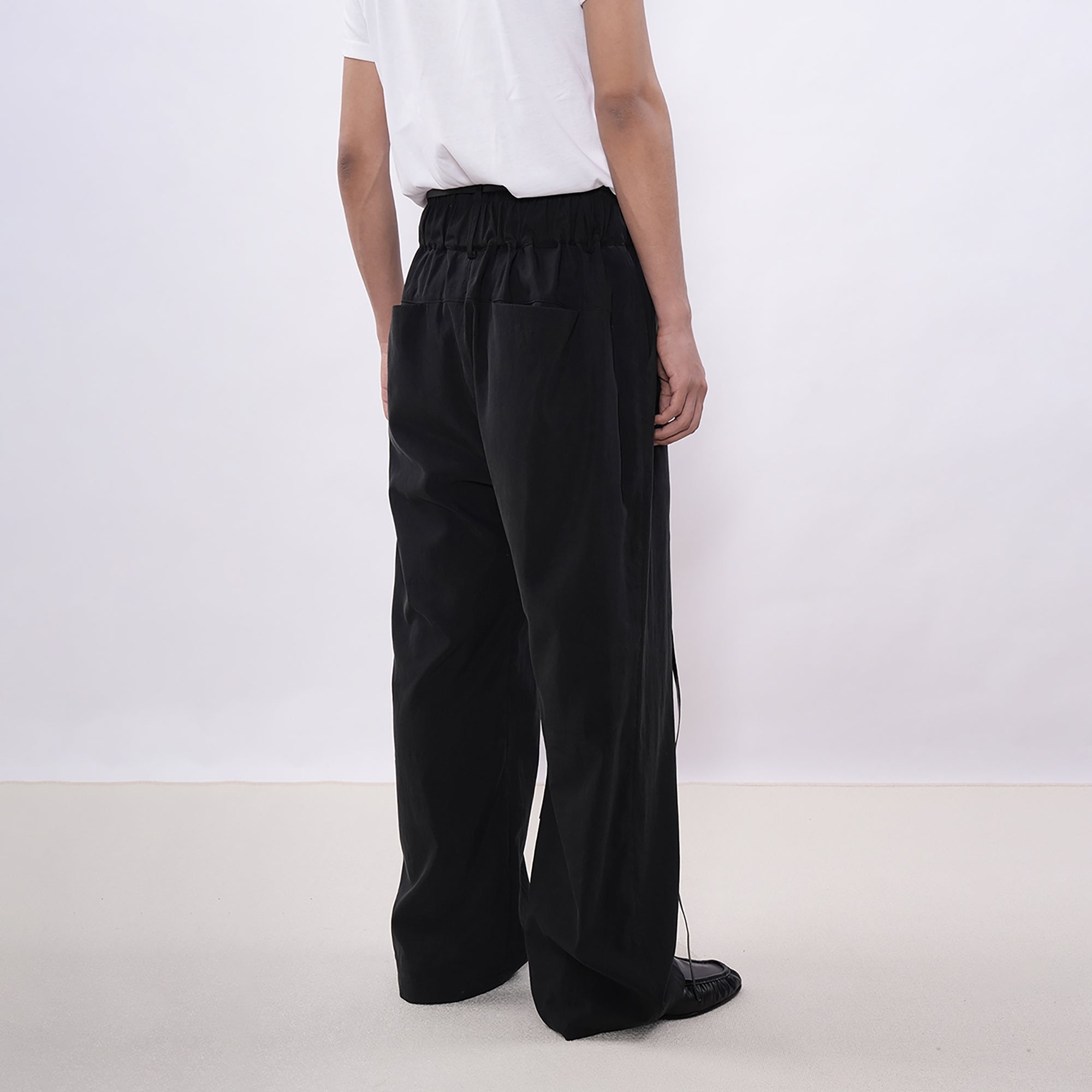 7440 37 1 Drawstring Fluid Wide-Leg Trousers-Pants-S (Preorder)-Free Shipping Leatheretro