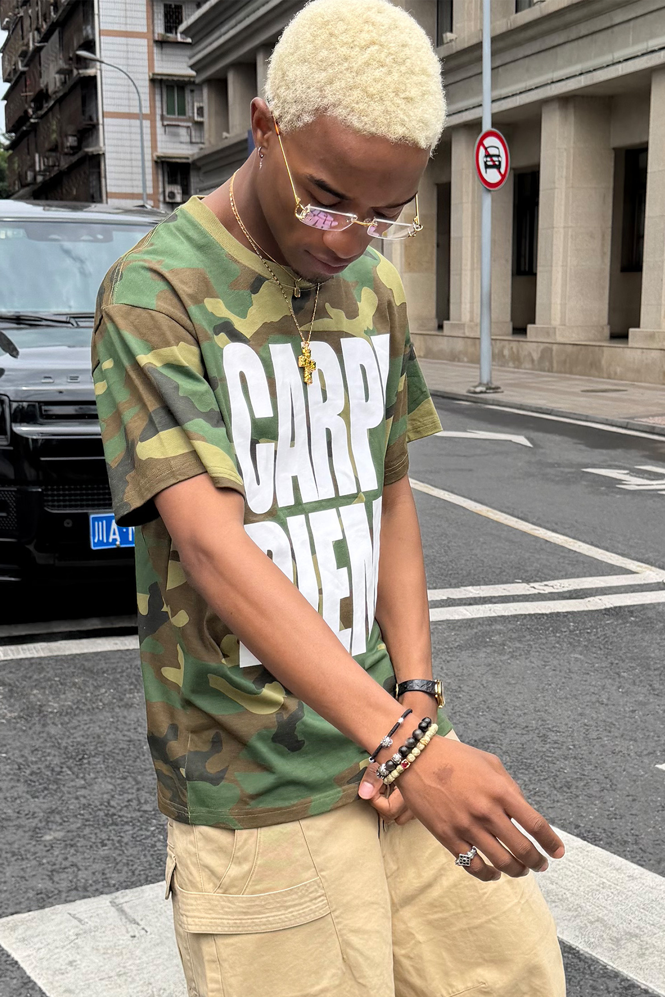 STEEPC Camo Slogan Graphic T-Shirt-T Shirt-S (1)-Free Shipping Leatheretro