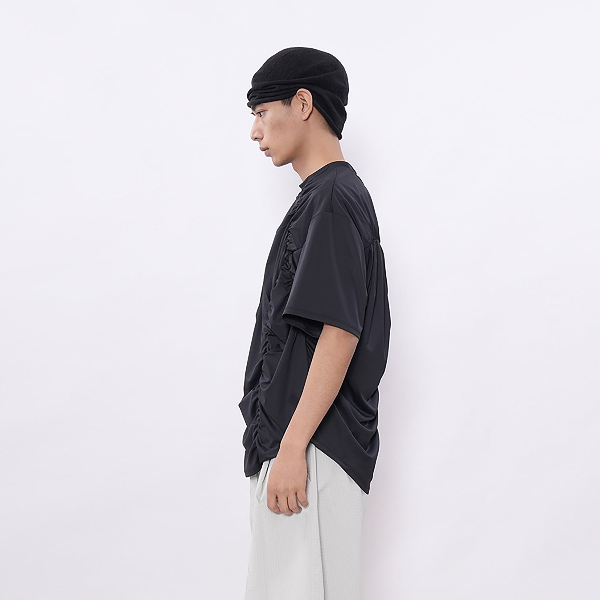 7440 37 1 Ruched Panel Training Tee-T Shirt-S (Preorder)-Free Shipping Leatheretro