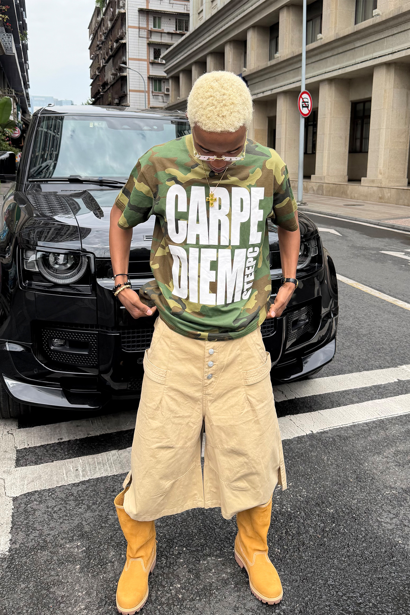 STEEPC Camo Slogan Graphic T-Shirt-T Shirt-S (1)-Free Shipping Leatheretro