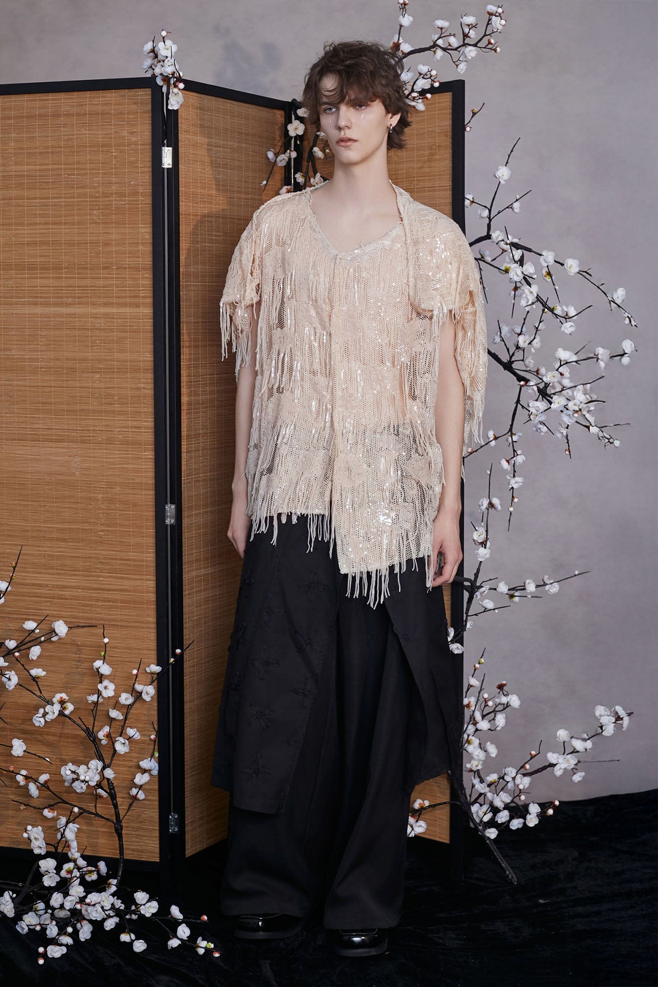 JIECHI Fringed Sequin Embroidered Hooded Poncho-Jacket-M-Free Shipping Leatheretro