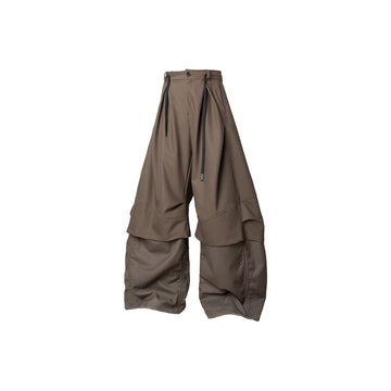 RELABEL Faux Layered Oversized Pants Brown-Pants-XS (Preorder)-Free Shipping Leatheretro