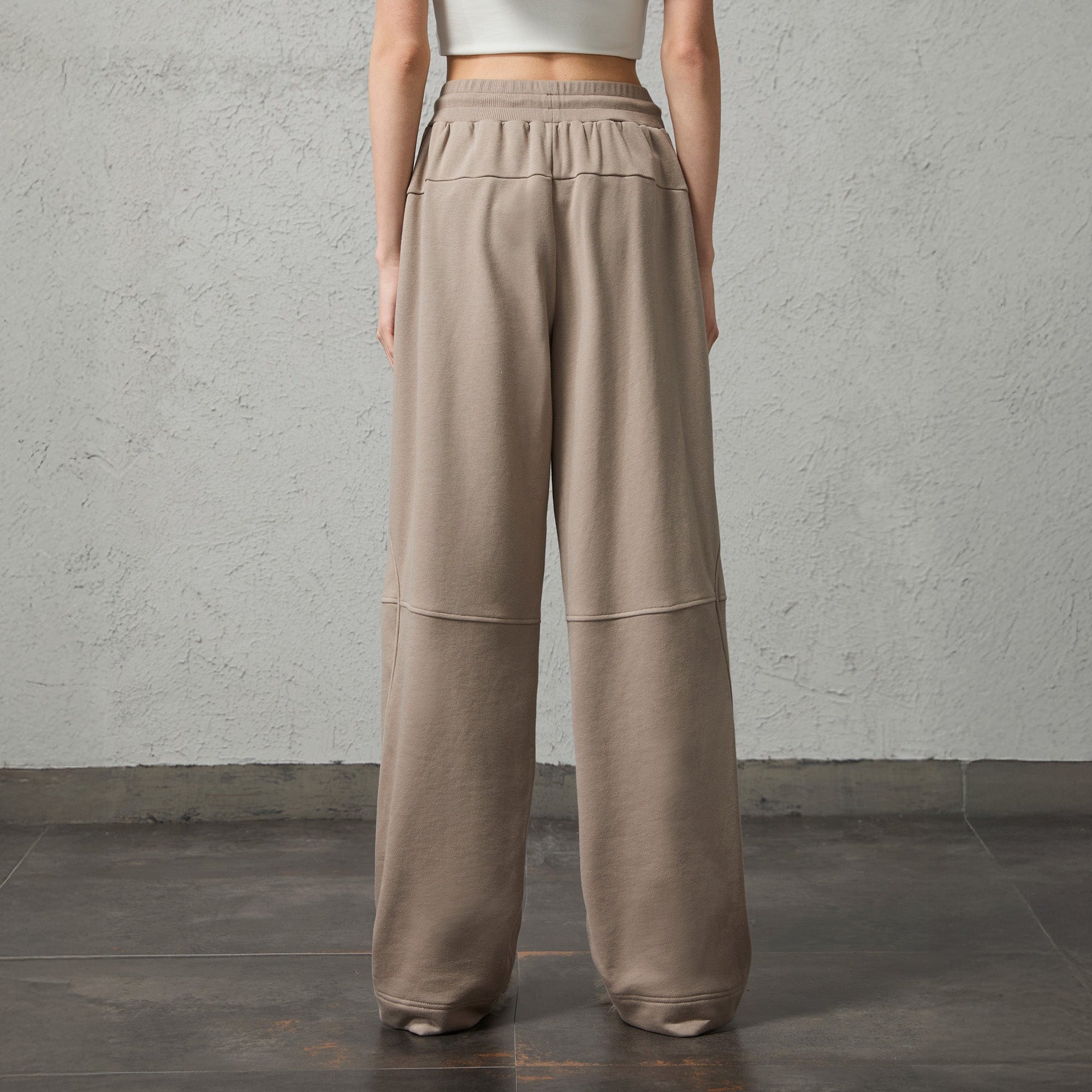 ORGANIC EMOTION Structured Panelled Oversized Sweatpants-Pants-Dark Blue-S-Free Shipping Leatheretro