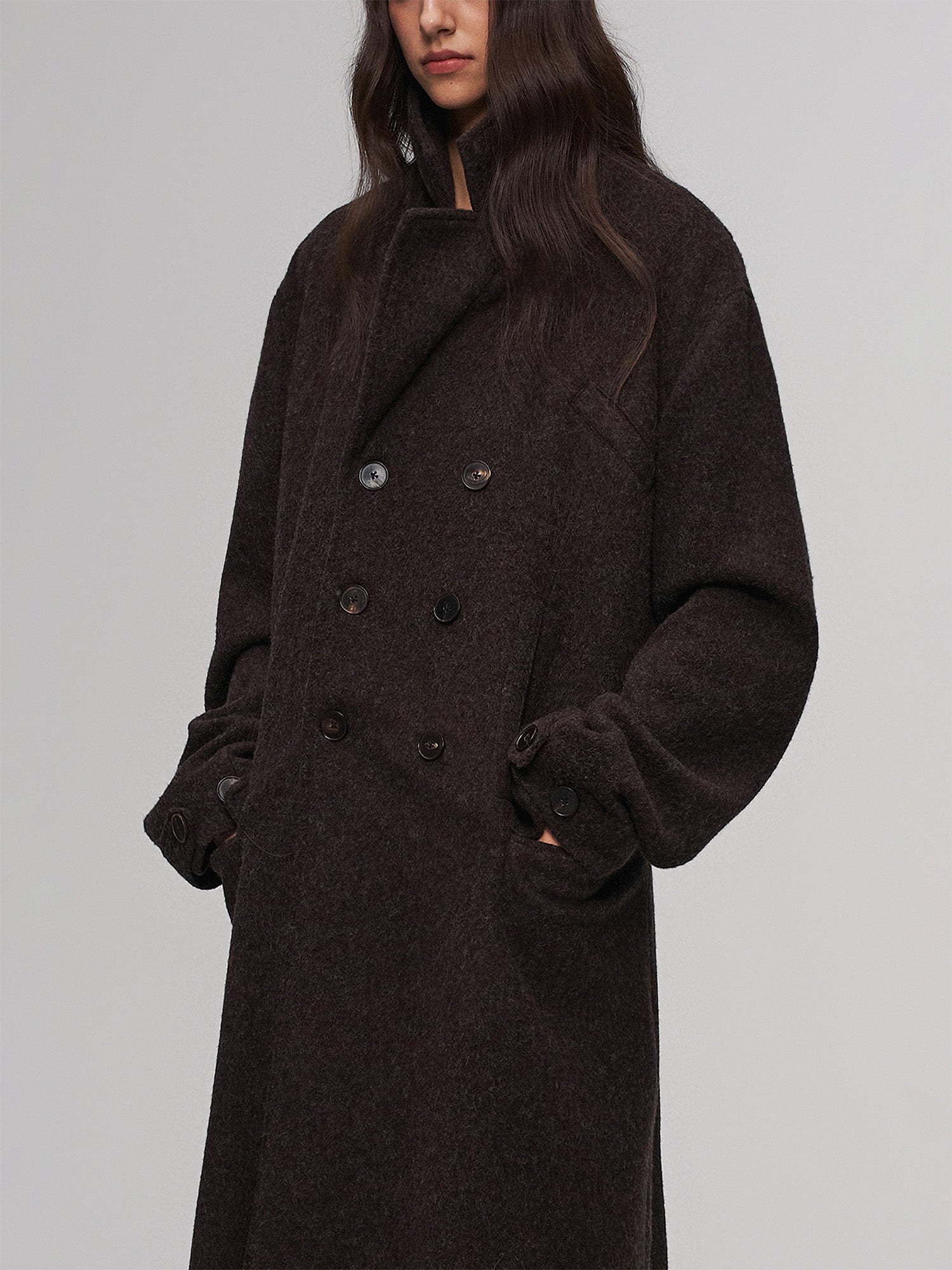 ILNya Nieternite Nifutur Wool-Blend Double-Breasted High-Neck Coat-Jacket-S(0)-Free Shipping Leatheretro