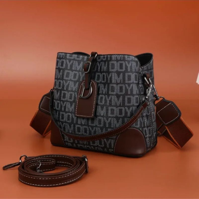 Women's Luxury Travel Bag– Retro Textured Bucket Shoulder & Crossbody Bag-Tote Bag-Brown-Free Shipping Leatheretro