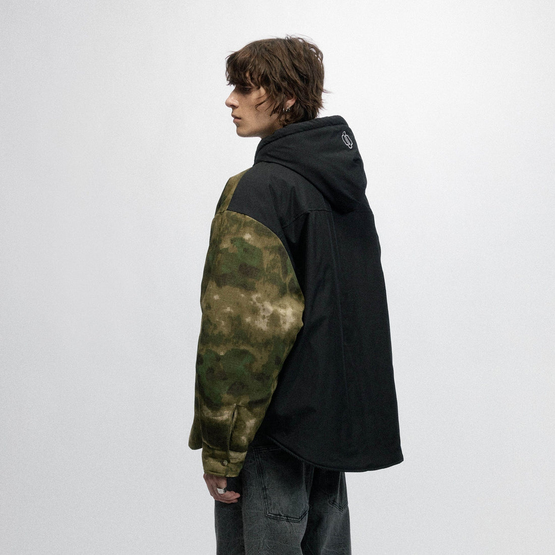 OVDY Tie-Dye Camo Hooded Puffer Jacket-Jacket-S-Free Shipping Leatheretro