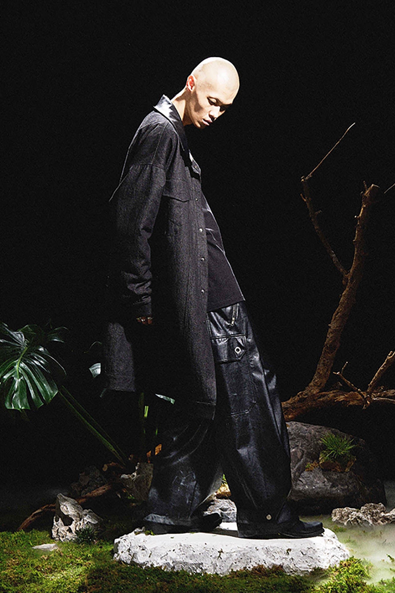 RELABEL Multi-Pocket Pleated Faux Leather Wide-Leg Pants-Pants-XS-Free Shipping Leatheretro