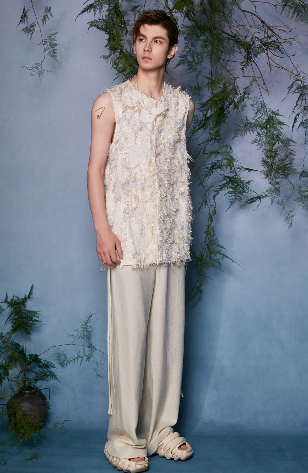 JIECHI Raw Fringe Layered Vest-Vest-M (Preorder)-Free Shipping Leatheretro
