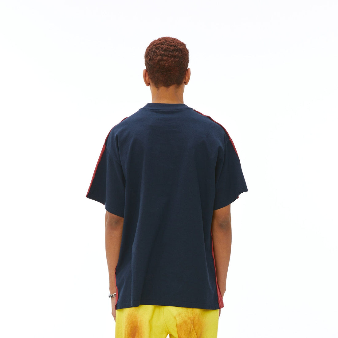 VANN VALRENCE Contrast Split Graphic T-Shirt-T Shirt-S-Free Shipping Leatheretro