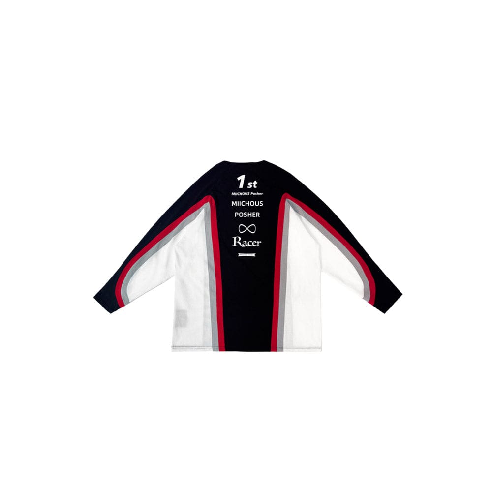 MIICHOUS Arc Panelled UV Protection Button-Neck Long-Sleeve Tee-L/S Tee-S-Free Shipping Leatheretro