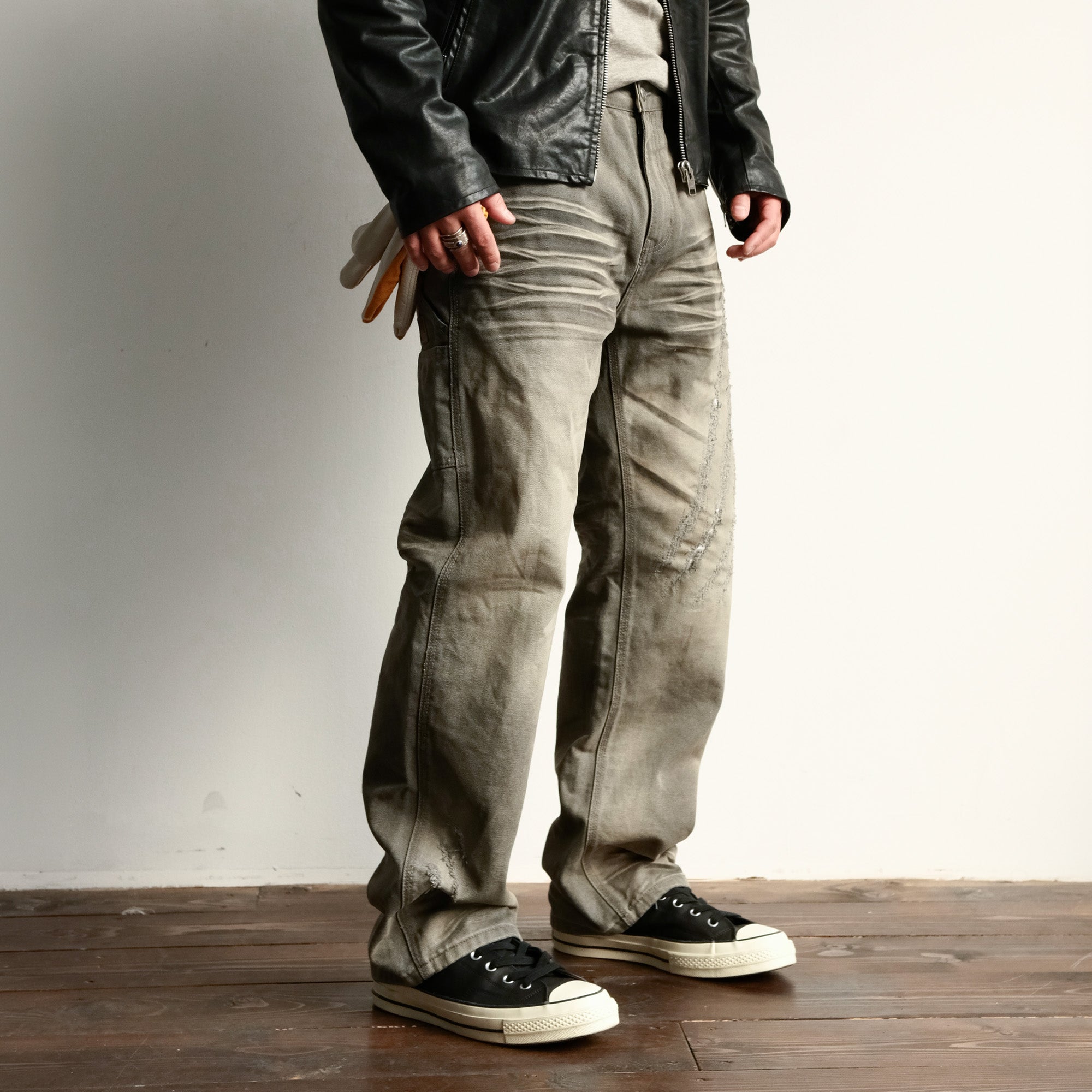 NEIGBORL Retro Distressed Washed Cargo Pants-Pants-Gray-S-Free Shipping Leatheretro