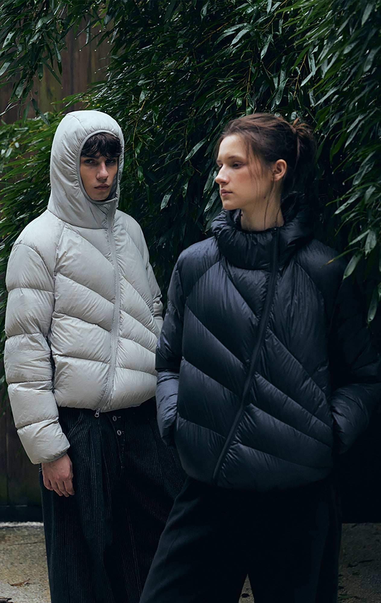 KREATE Asymmetrical Quilted Hooded Down Jacket-Jacket-S-Apricot-Free Shipping Leatheretro