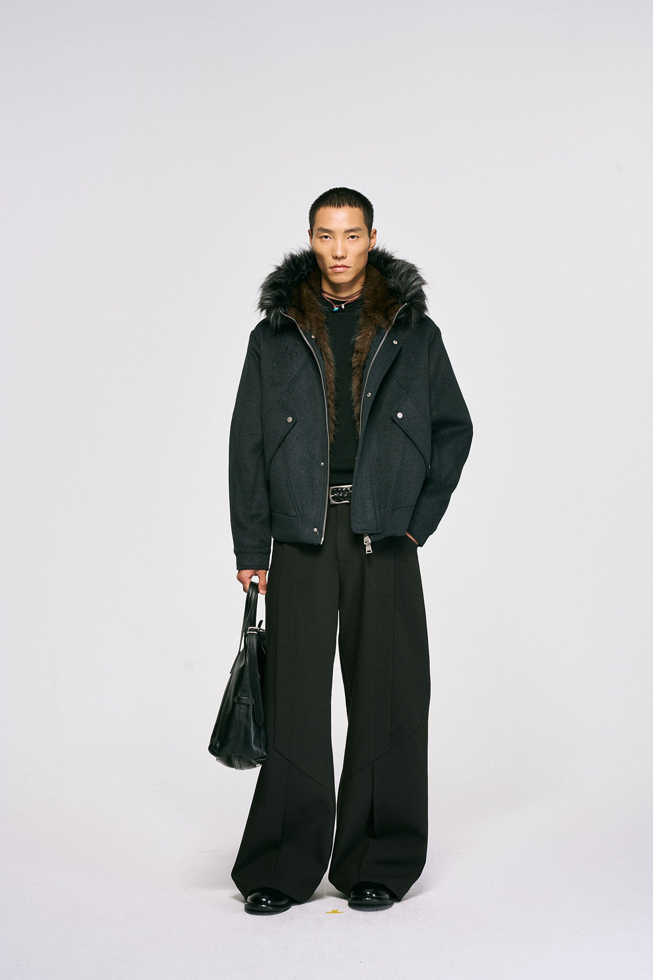 CATSSTAC Faux-Fur Lined Wool-Blend Dual-Zip Jacket-Jacket-M (Preorder)-Free Shipping Leatheretro