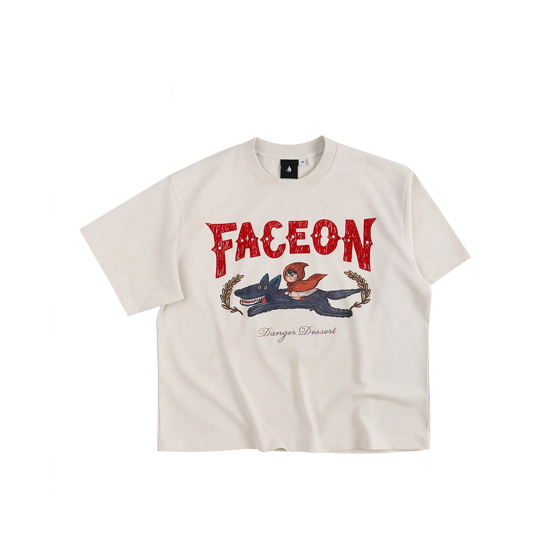 FACEONLAB Little Red Riding Knight Graphic T-Shirt-T Shirt-M-Gray-Free Shipping Leatheretro