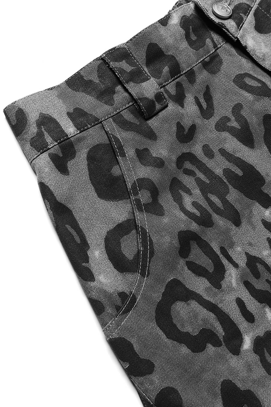 RELABEL Leopard Multi-Pocket Ribbon Cargo Pants-Pants-S-Free Shipping Leatheretro