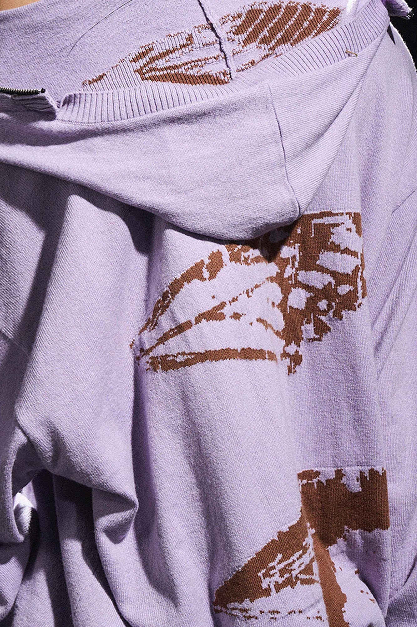 RELABEL Butterfly Zip-Up Mask Wool-Blended Hoodie-Hoodie-XS-Free Shipping Leatheretro