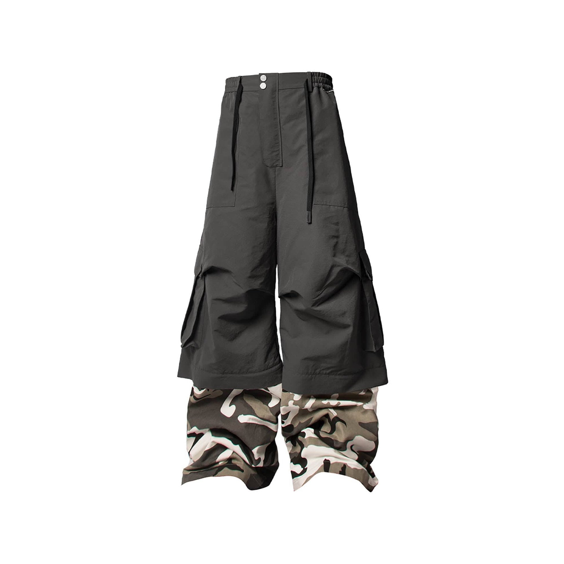 RELABEL Multi-Way Convertible Camo-Leg Cargo Pants-Pants-XS-Free Shipping Leatheretro