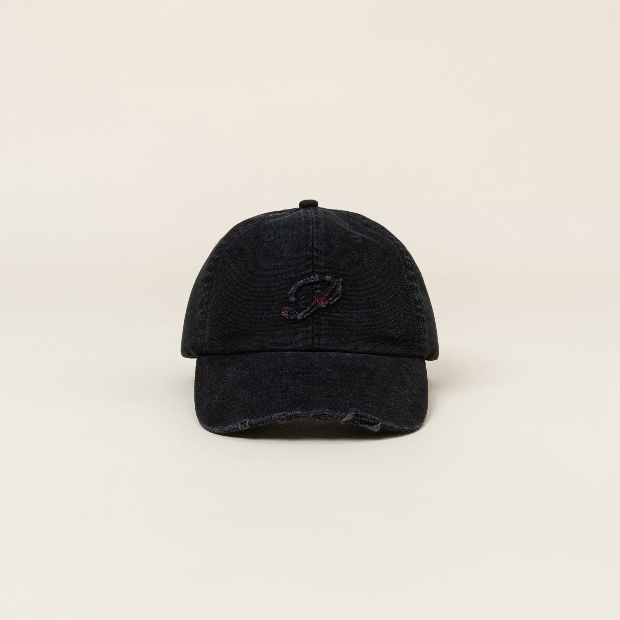 OPICLOTH Distressed LOGO Embroidered Cap-Hat, Cap, Beanie-One Size-Black-Free Shipping Leatheretro