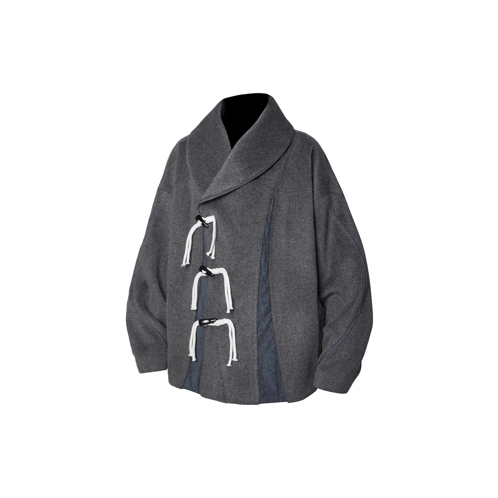 RELABEL Asym Wool-Blend Curved Panel Jacket-Jacket-XS (Preorder)-Free Shipping Leatheretro