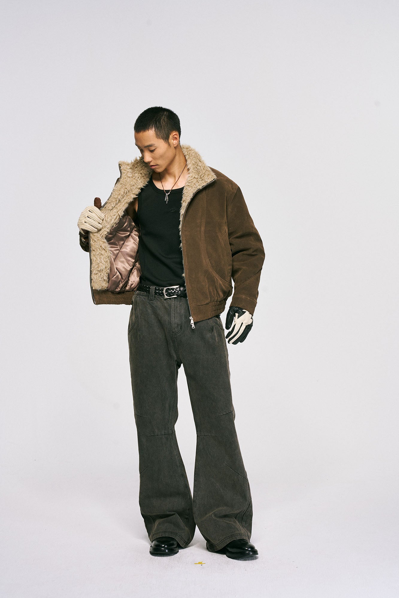 CATSSTAC Curved Panel Suede Jacket-Jacket-M (Preorder)-Free Shipping Leatheretro