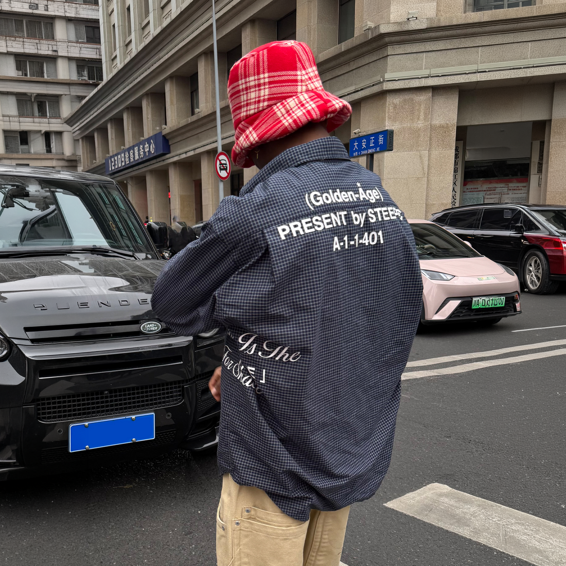 STEEPC Slogan Graphic Check Overshirt-Shirt-S (1)-Free Shipping Leatheretro