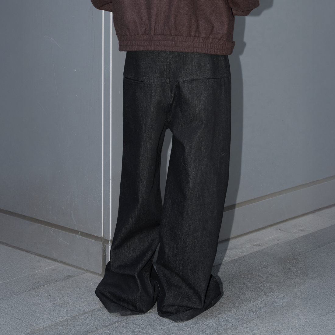 LABELROOM Washed Wide-Leg Raw Denim Pants