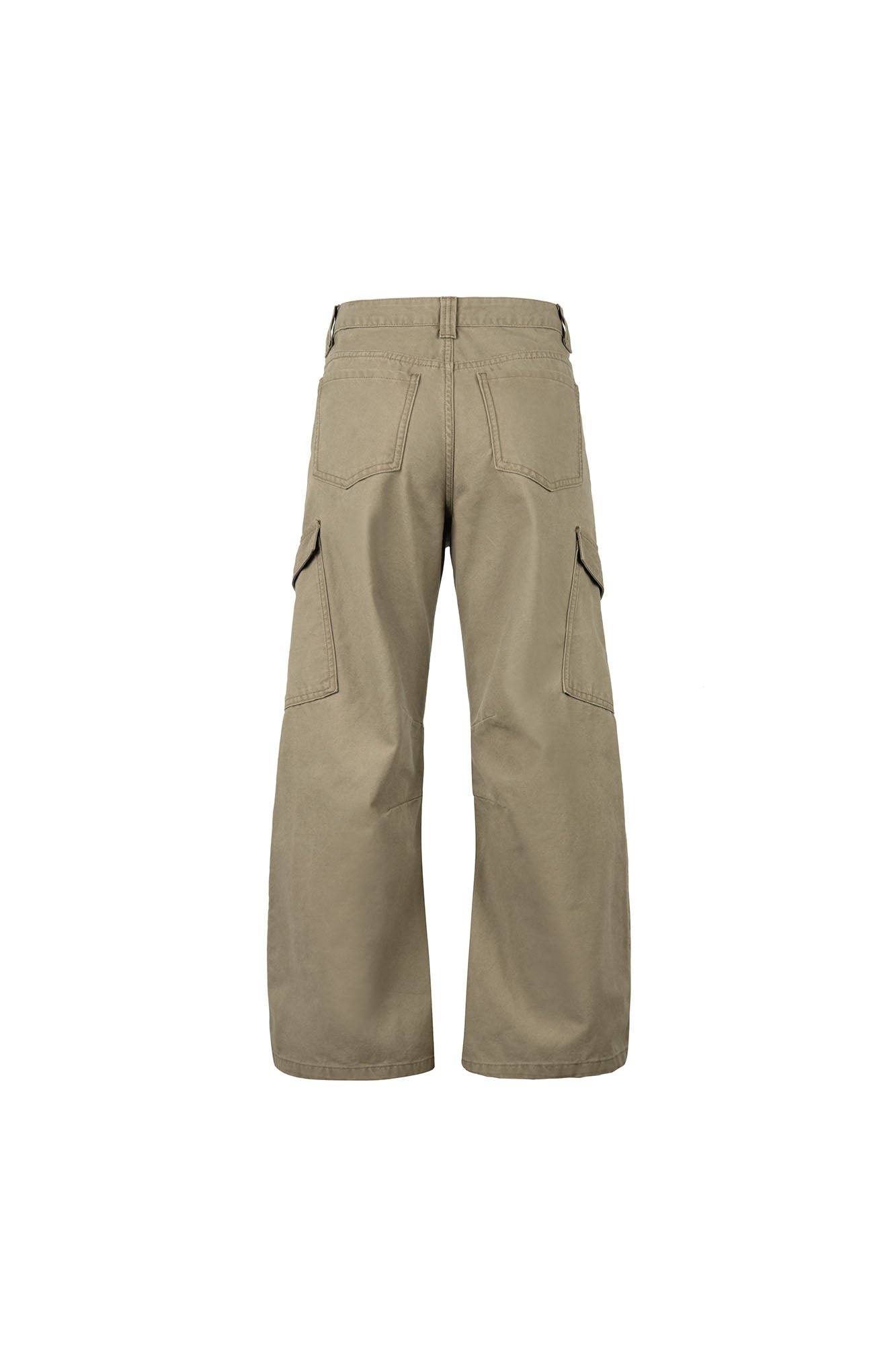 OKAYTHXBYE Washed Button Flap-Pocket Cargo Pants-Pants-Black-S-Free Shipping Leatheretro