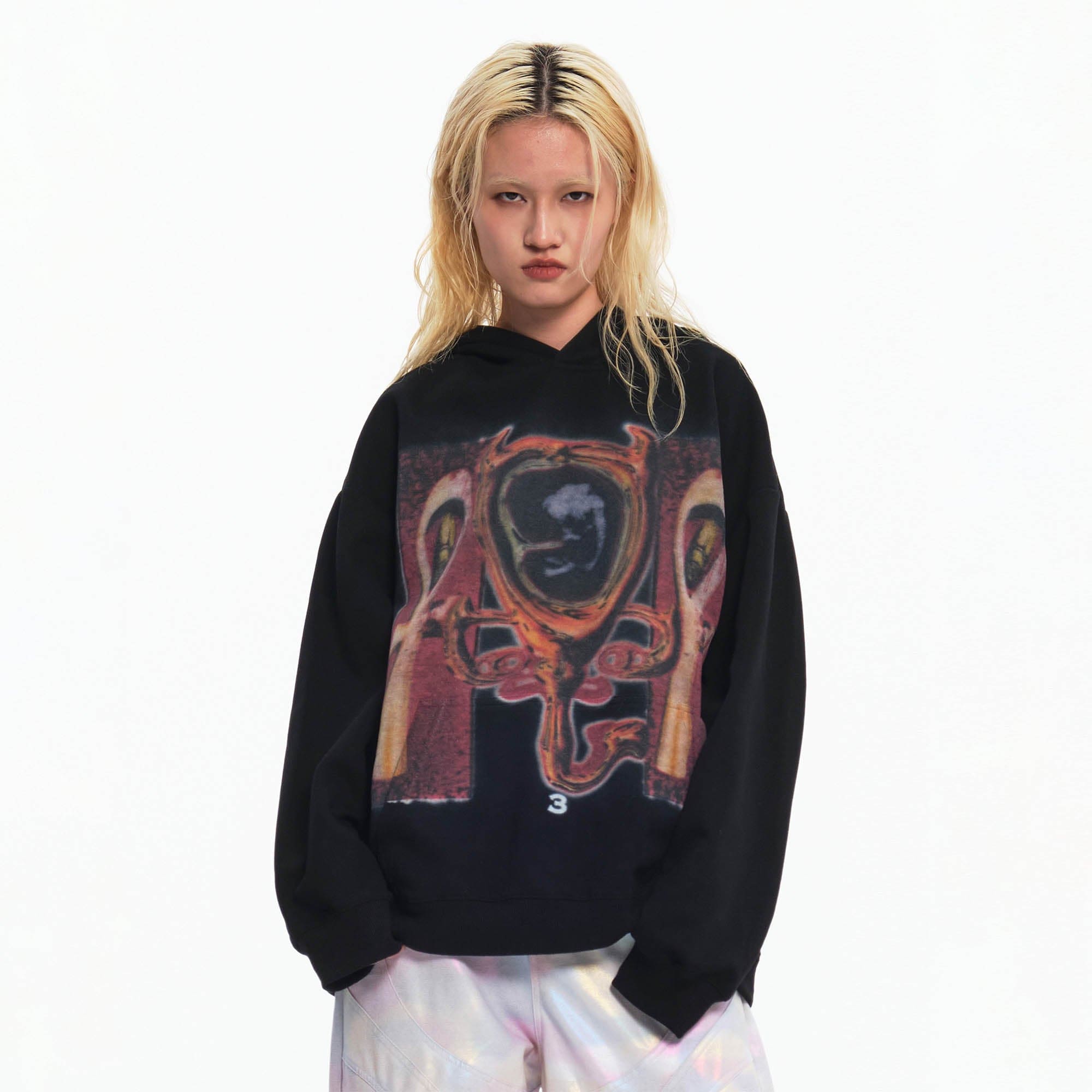 EMBRYO Cave Cross Graphics Hoodie-Hoodie-S-Free Shipping Leatheretro