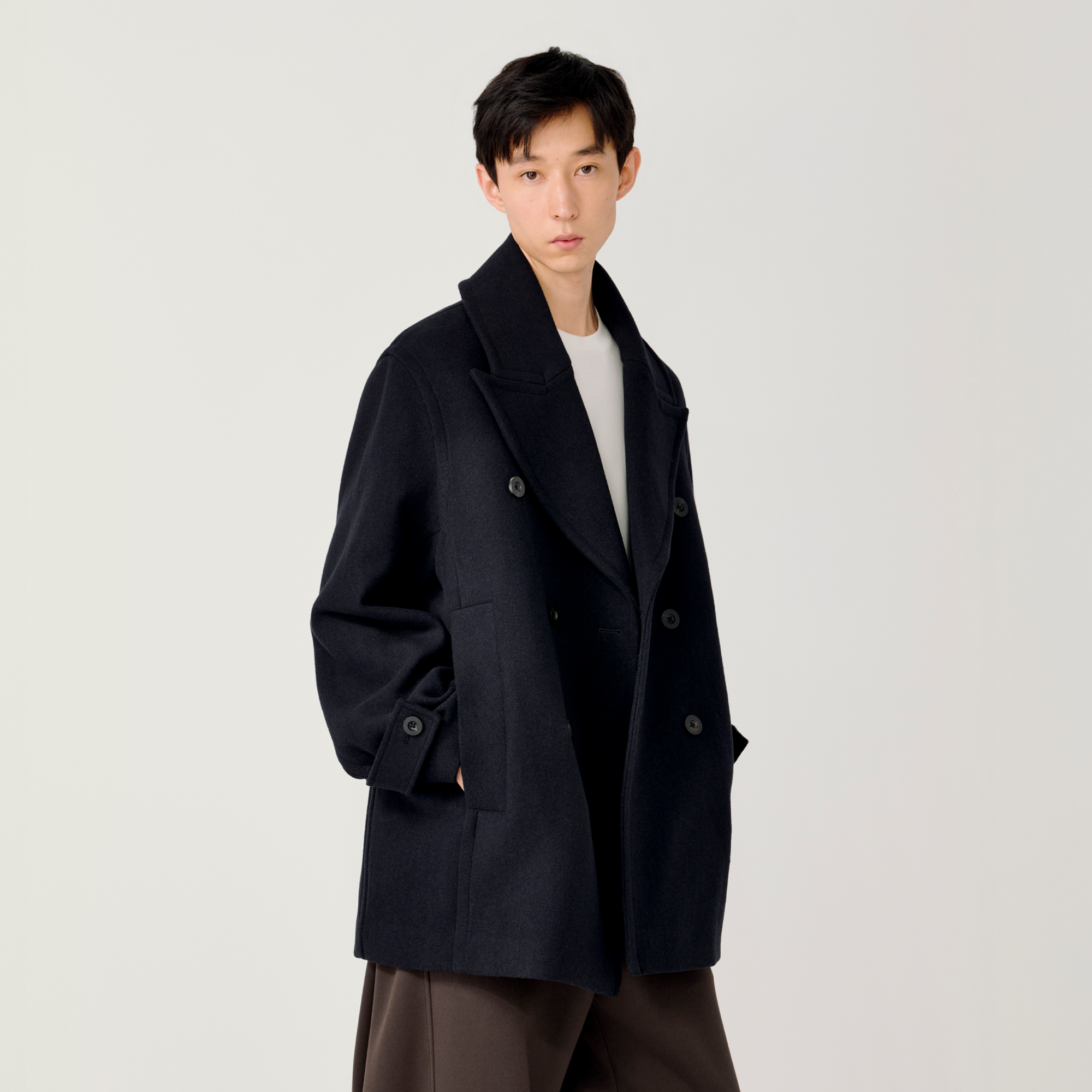 OPICLOTH Classic Wool-Blend Double-Breasted Coat-Jacket-S-Free Shipping Leatheretro