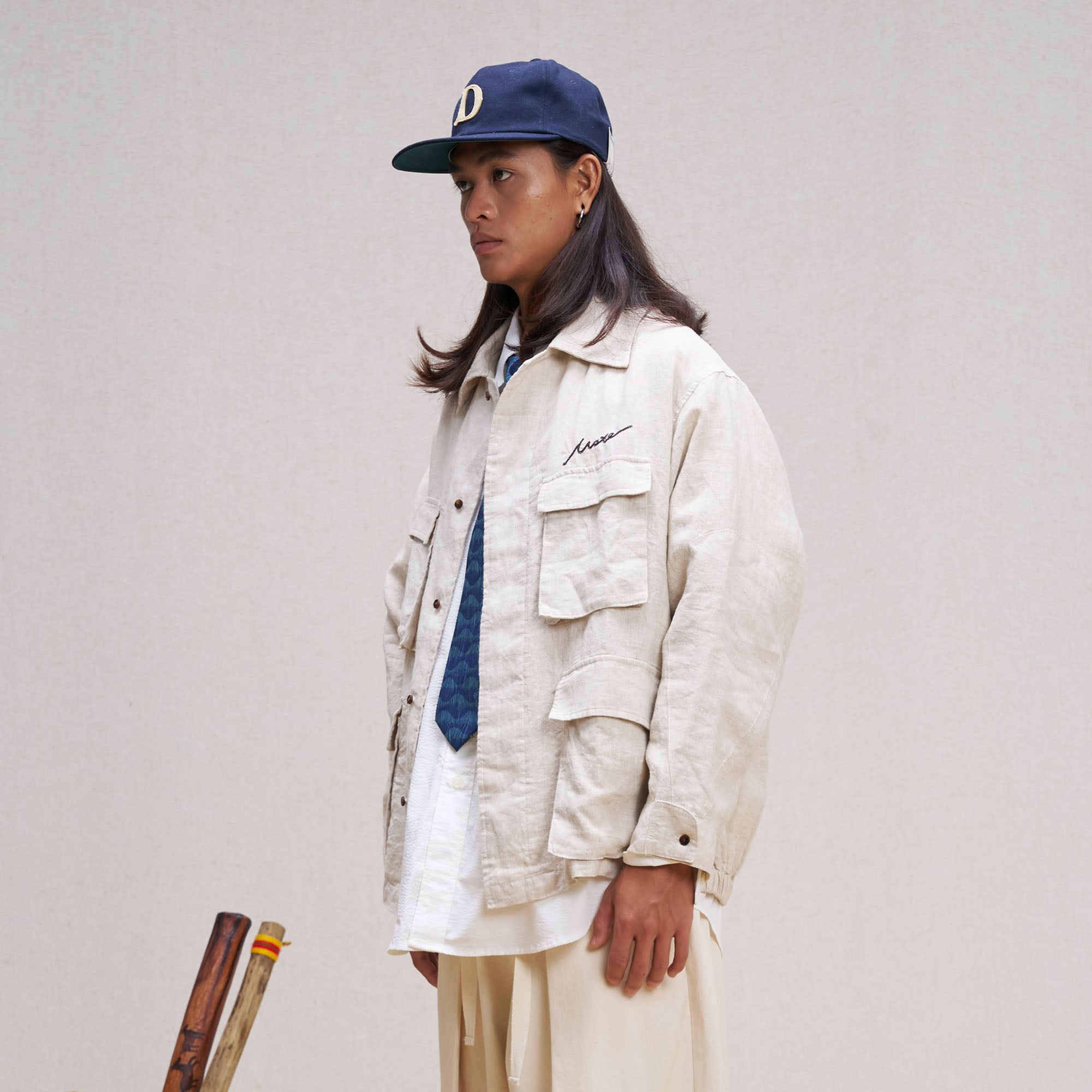 UNLIMITED MOTE Multi-Pocket Linen Shirt-Shirt-S-Purple-Free Shipping Leatheretro