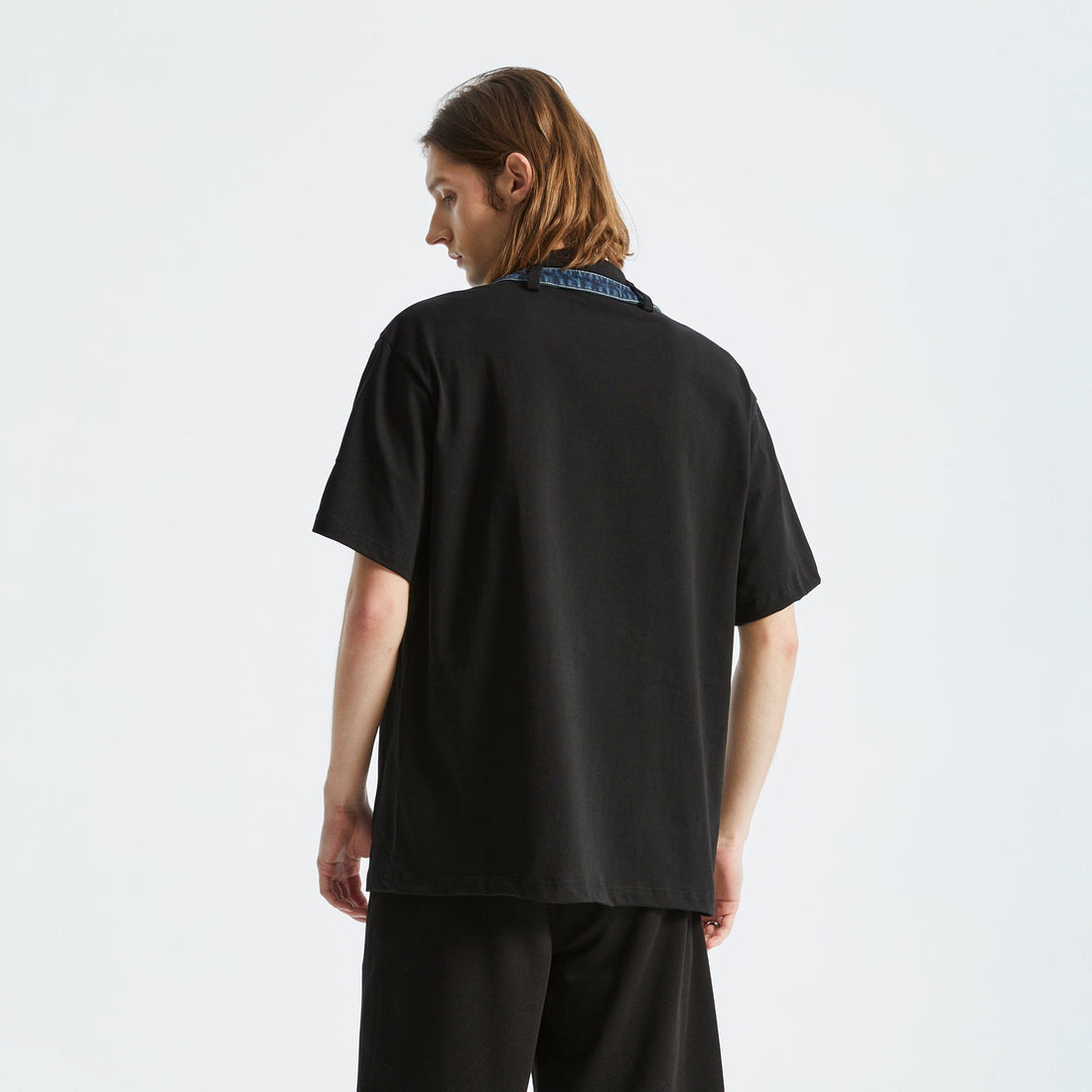 ORGANIC EMOTION Deconstructed Denim Shorts Spliced T-Shirt-T Shirt-S-Free Shipping Leatheretro