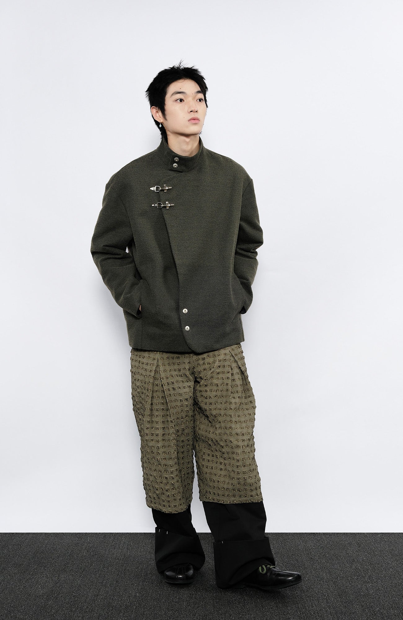 7440 37 1 Asym Placket Toggle Button Jacket-Jacket-S-Free Shipping Leatheretro