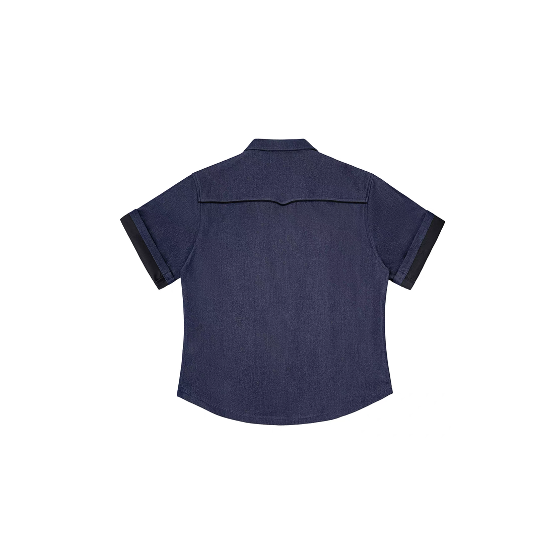 ESAIAS Asymmetrical Rivet-Strap Half Shirt-Half shirt-S-Free Shipping Leatheretro