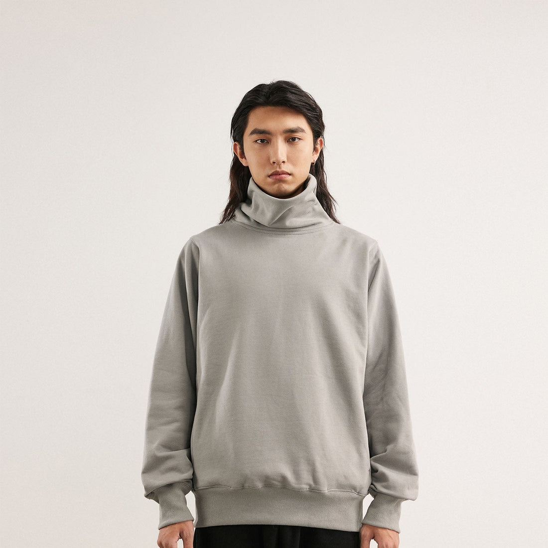 BONELESS High Collar Classic Sweatshirt-Sweatshirt-S-Apricot-Free Shipping Leatheretro