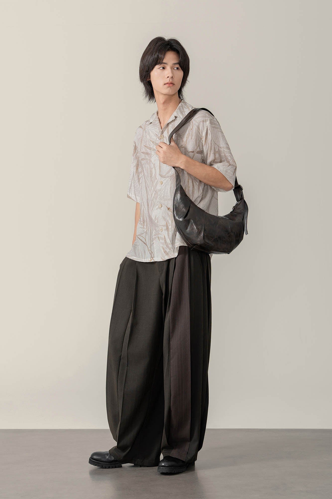MOITIEDEPETALE Retro Foliage Half Shirt-Half shirt-XS-Free Shipping Leatheretro