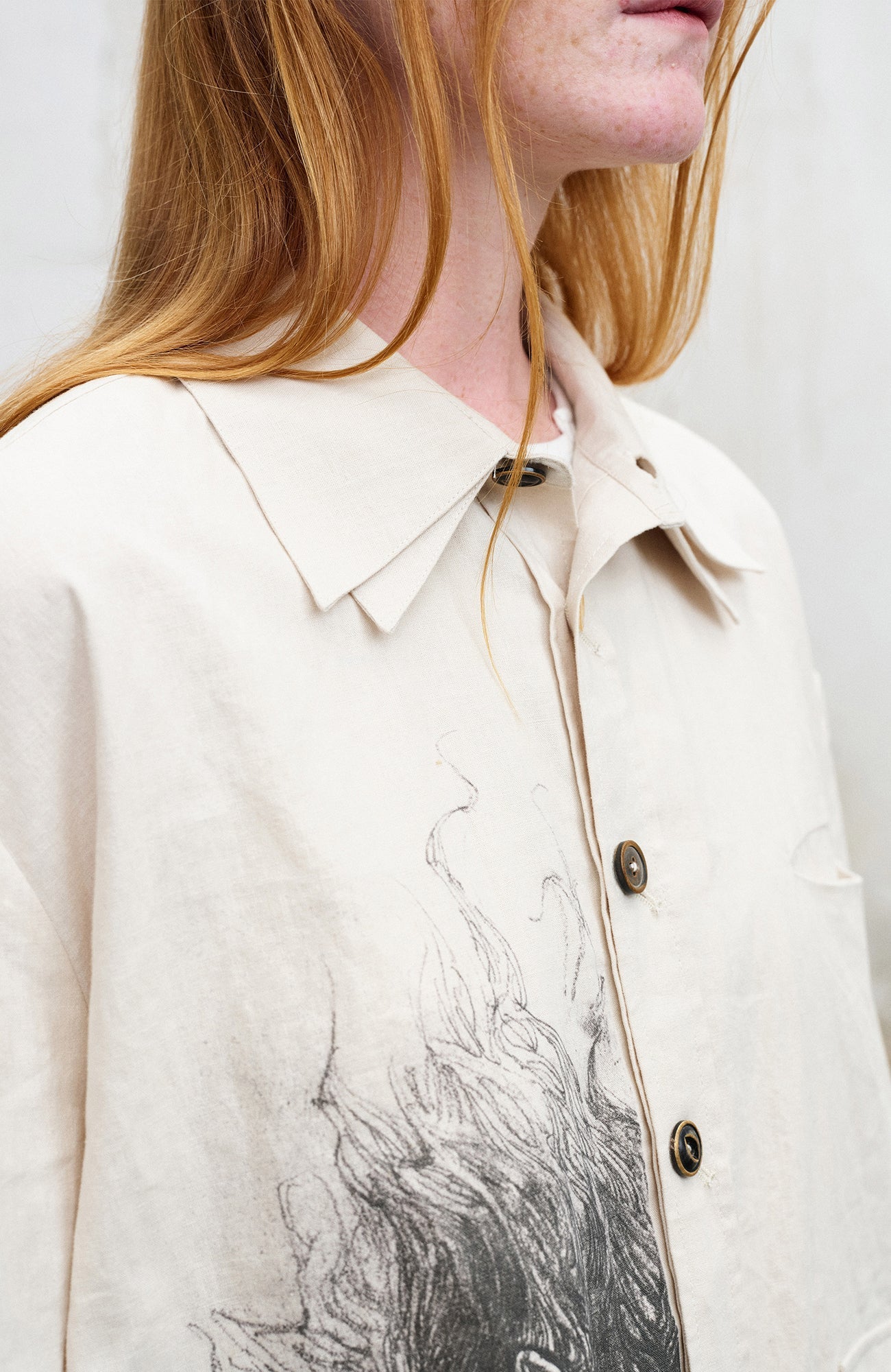 ILNya Nieternite Nifutur Double-Collar Hemp-Blend Graphic Shirt-Shirt-S(0)-Free Shipping Leatheretro