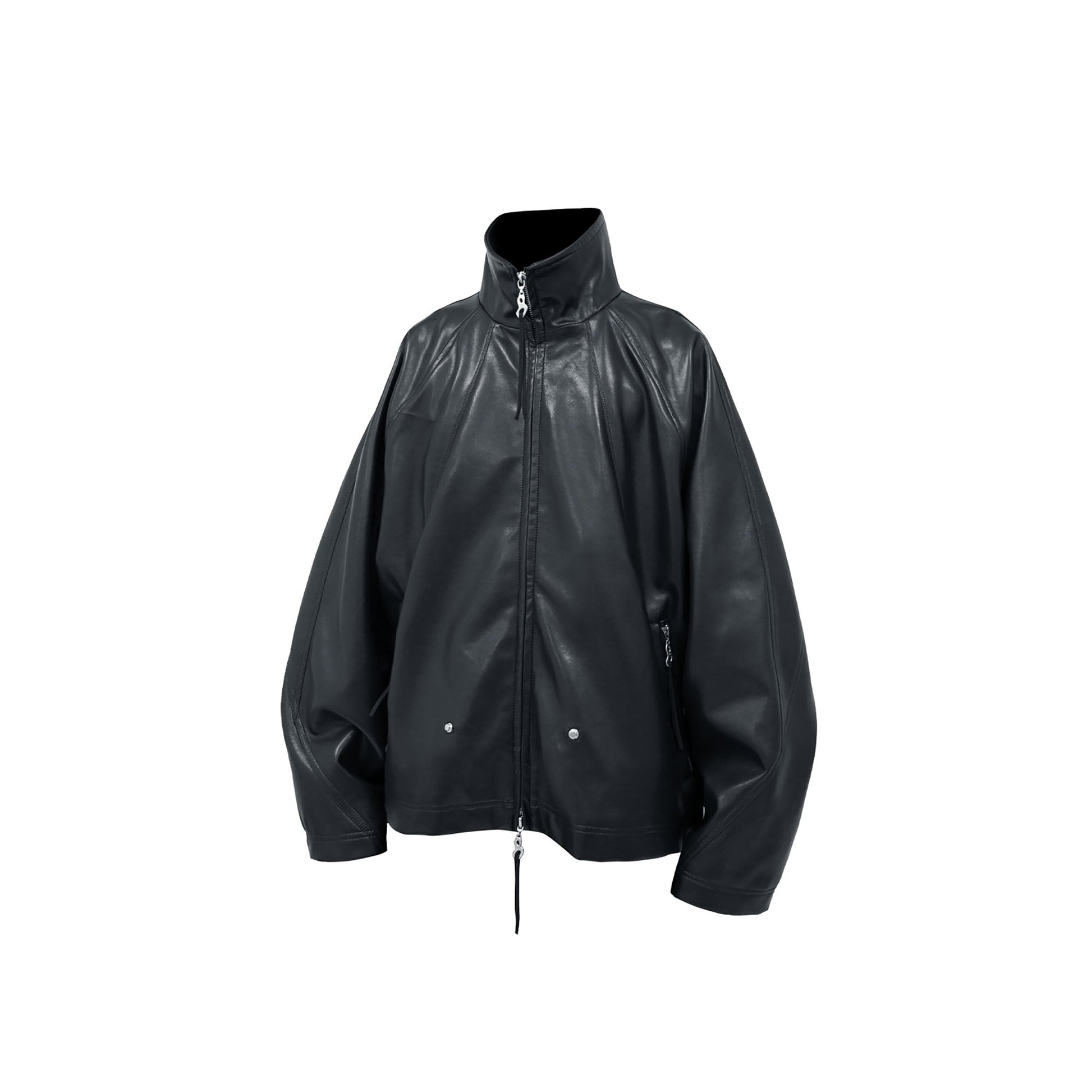 RELABEL Multi-Pocket Faux Leather Oversized Jacket-Jacket-XS (Preorder)-Free Shipping Leatheretro