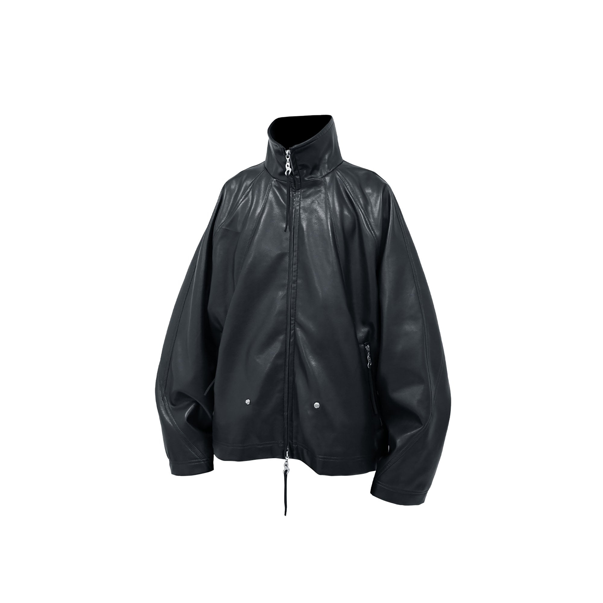 RELABEL Multi-Pocket Faux Leather Oversized Jacket-Jacket-XS (Preorder)-Free Shipping Leatheretro