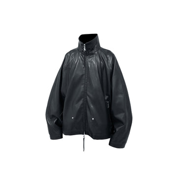 RELABEL Multi-Pocket Faux Leather Oversized Jacket-Jacket-XS (Preorder)-Free Shipping Leatheretro