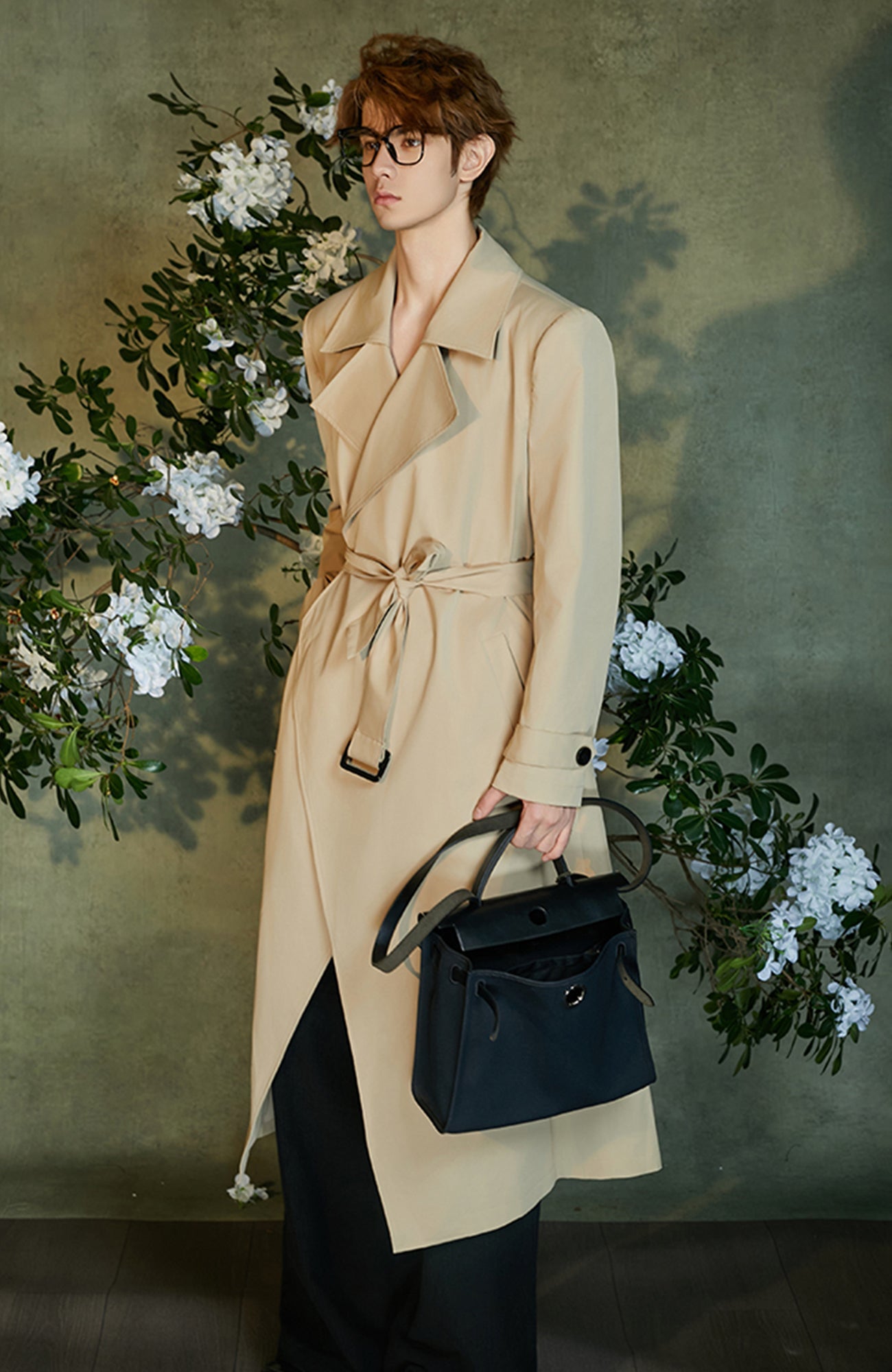 JIECHI Detachable Jacquard Cape Belted Coat-Jacket-M (Preorder)-Coat-Free Shipping Leatheretro