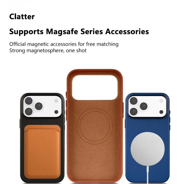 Full-grain Leather Case for Iphone 17, iPhone 17 Pro, iPhone 17 Pro Max, and iPhone 17 Air-Mobile Phone Cases-iPhone 17-Brown-Free Shipping Leatheretro