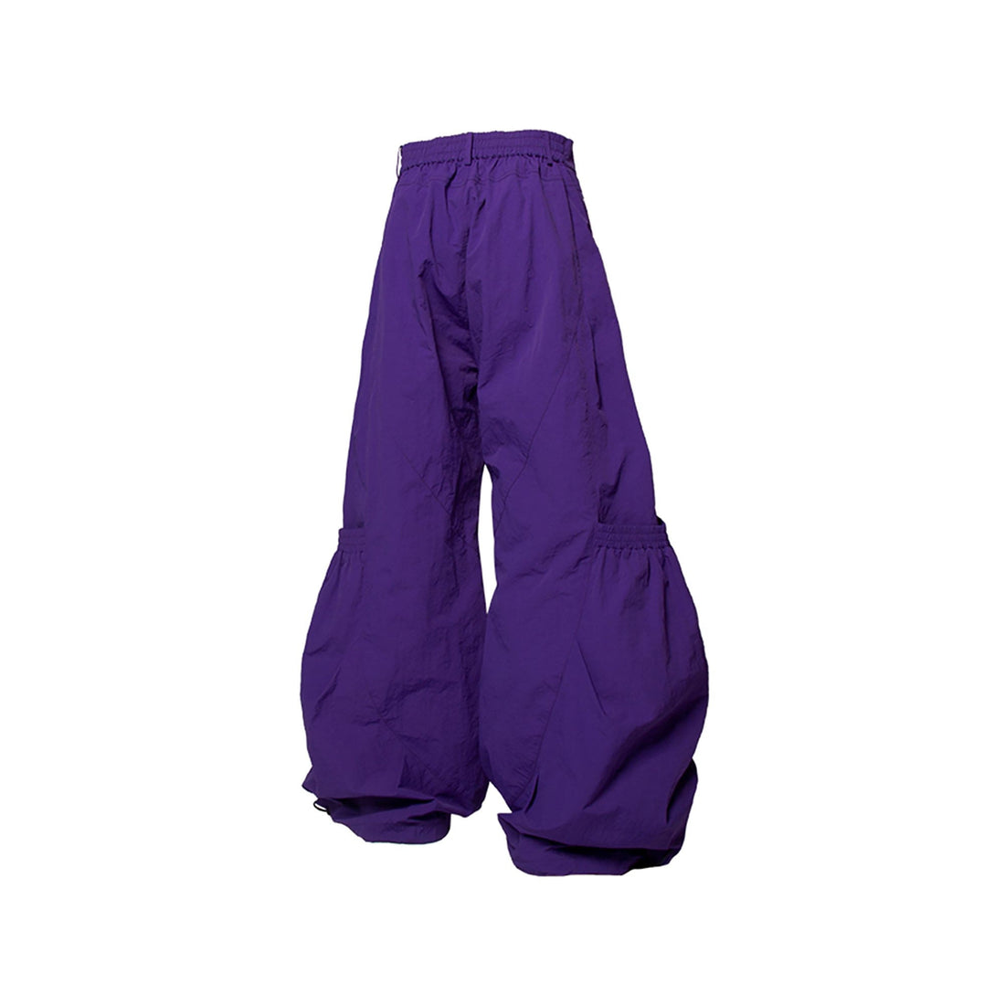 RELABEL Big-Pocket Pleated Oversized Curved Pants Purple-Pants-XS-Free Shipping Leatheretro