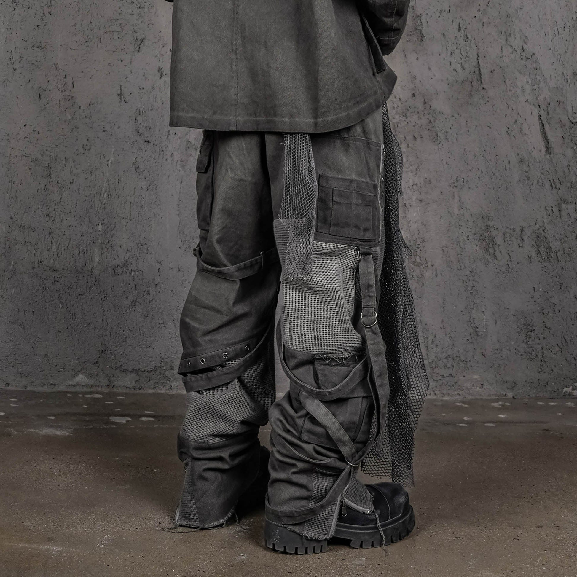 UNDERWATER Scavenger Heavyduty Multi-Pockets Striped Cargo-Pants-S-Free Shipping Leatheretro